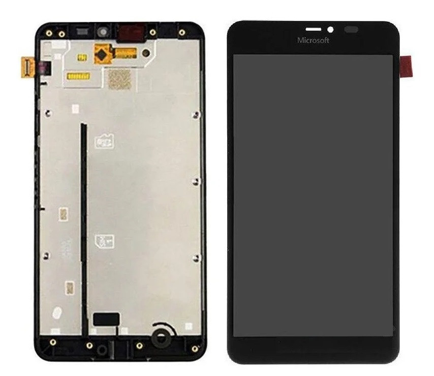 

Дисплей для мобильного телефона Nokia Lumia 640 XL, черный, с тачскрином, с рамой