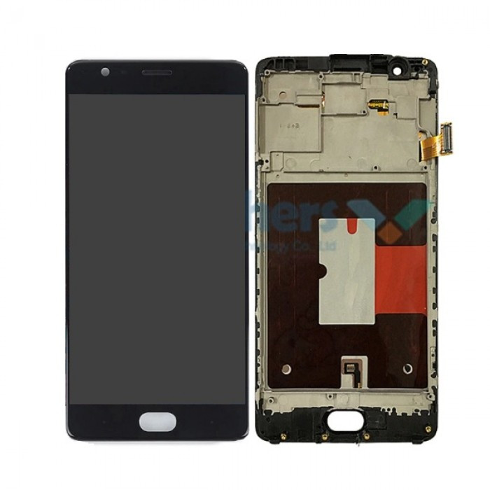 

Дисплей для мобильного телефона OnePlus 3/1+3/OnePlus 3T/1+3T, черный, с тачскрином, AAA, TFT, с рамой