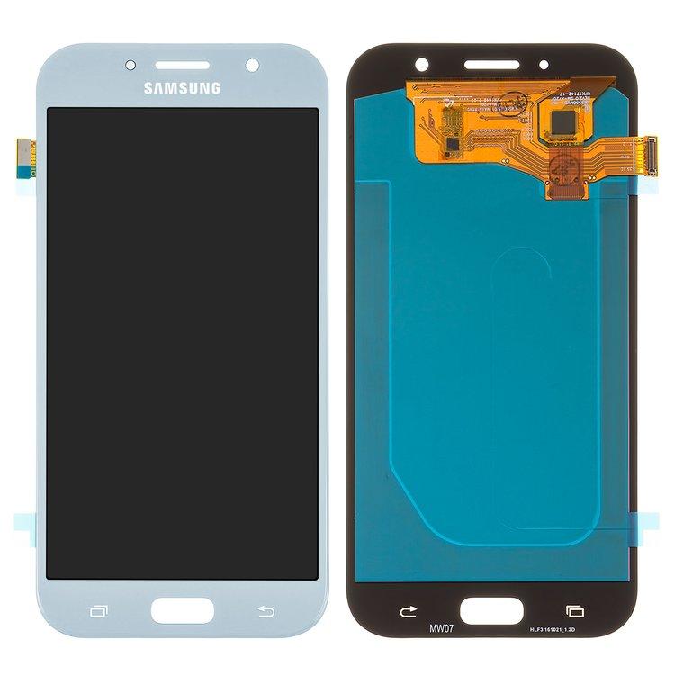 

Дисплей для мобильного телефона Samsung A7 2017/A720, голубой, с тачскрином, OLED