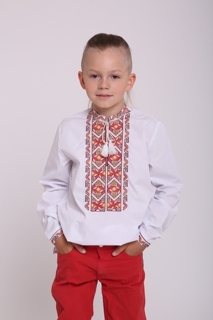 

Детская вышиванка Vyshyvanka 158 Белая 4423