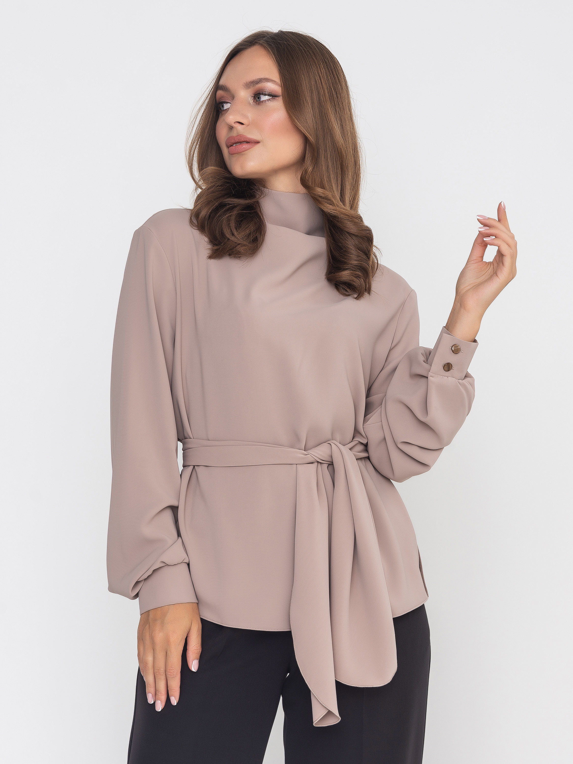 

Блуза "Кашарель" (мокко) -(L-XL, Блуза "Кашарель" (мокко) 48-50(L-XL)