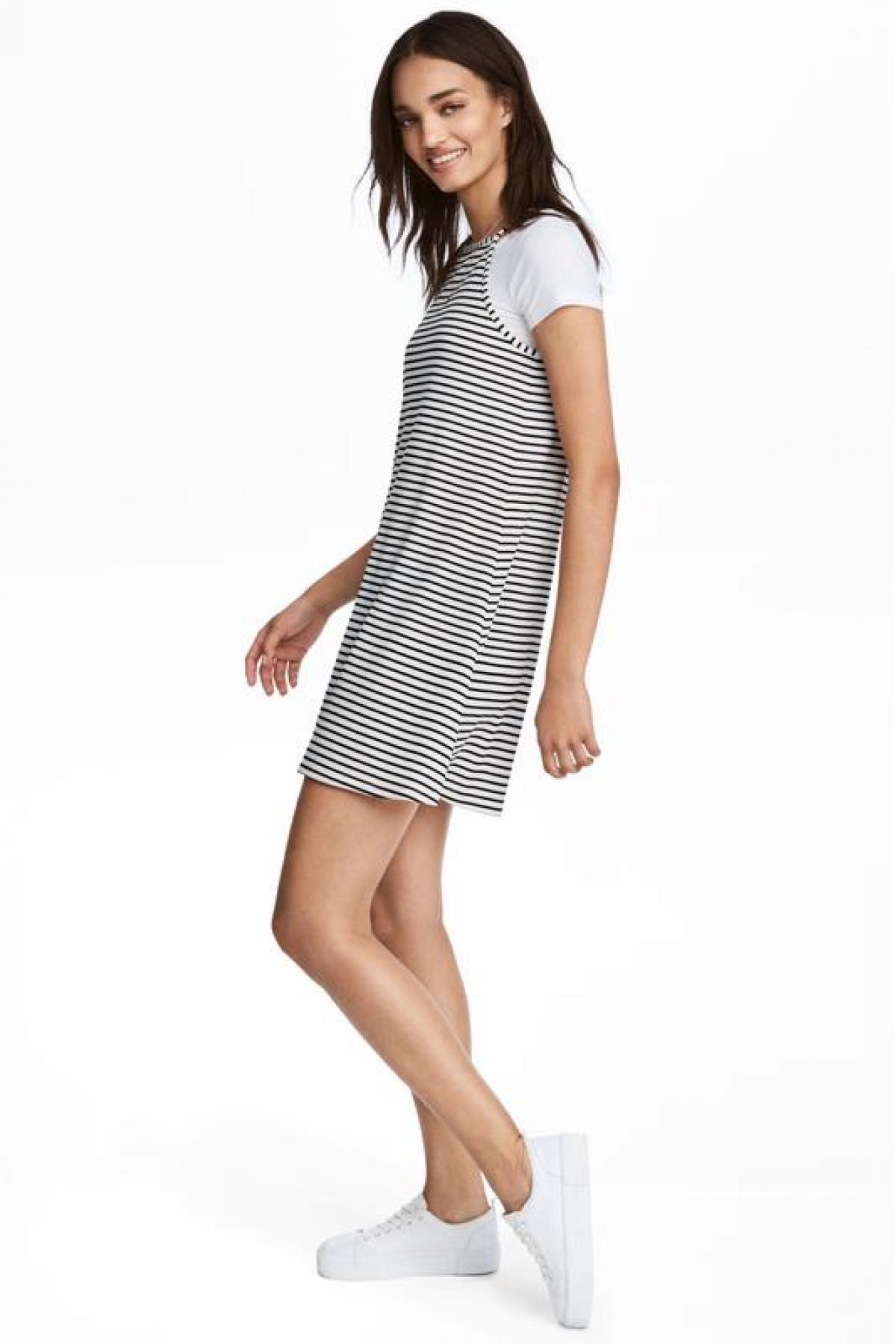 

Короткое трикотажное платье H&M eur 36 Белое (2133-0518608001)