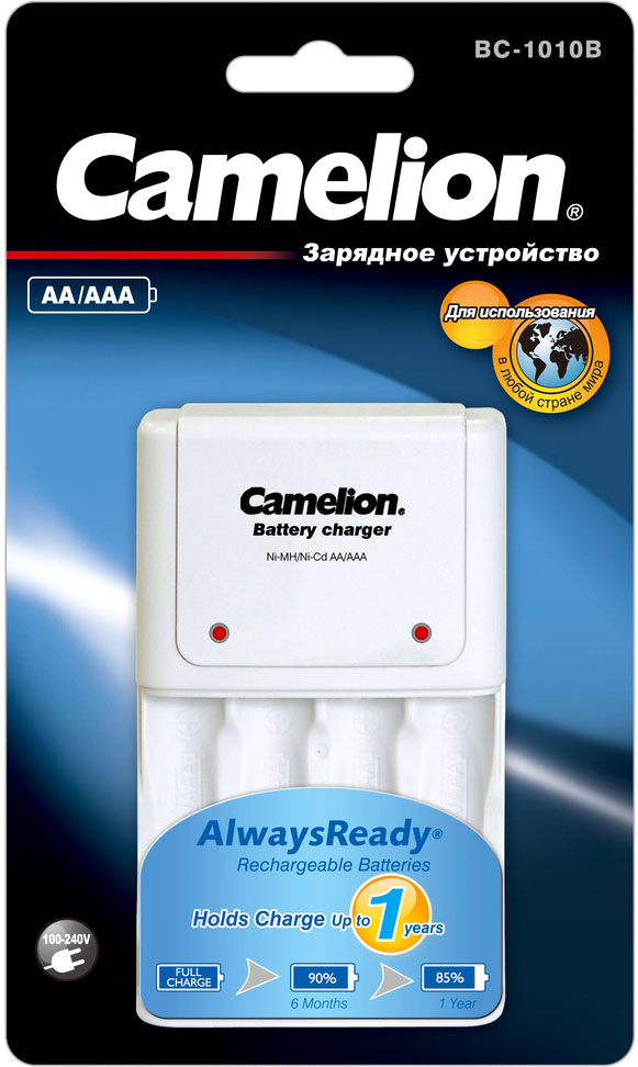 

Зарядний пристрій для акумуляторів Camelion BC-1010B 4AA/4AAA