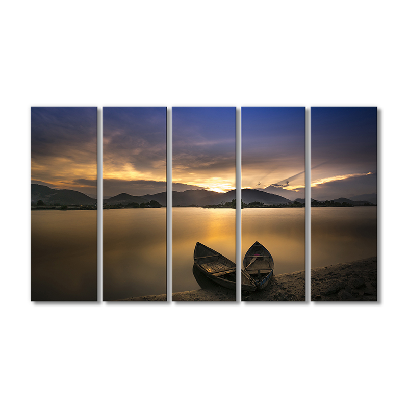 

Модульная картина Artel «Две лодки у берега на закате дня» 5 модулей 80x120 см