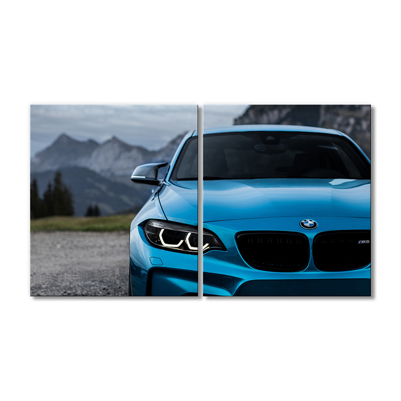 

Модульная картина Artel «Голубая БМВ автомобиль» 2 модуля 120x180 см