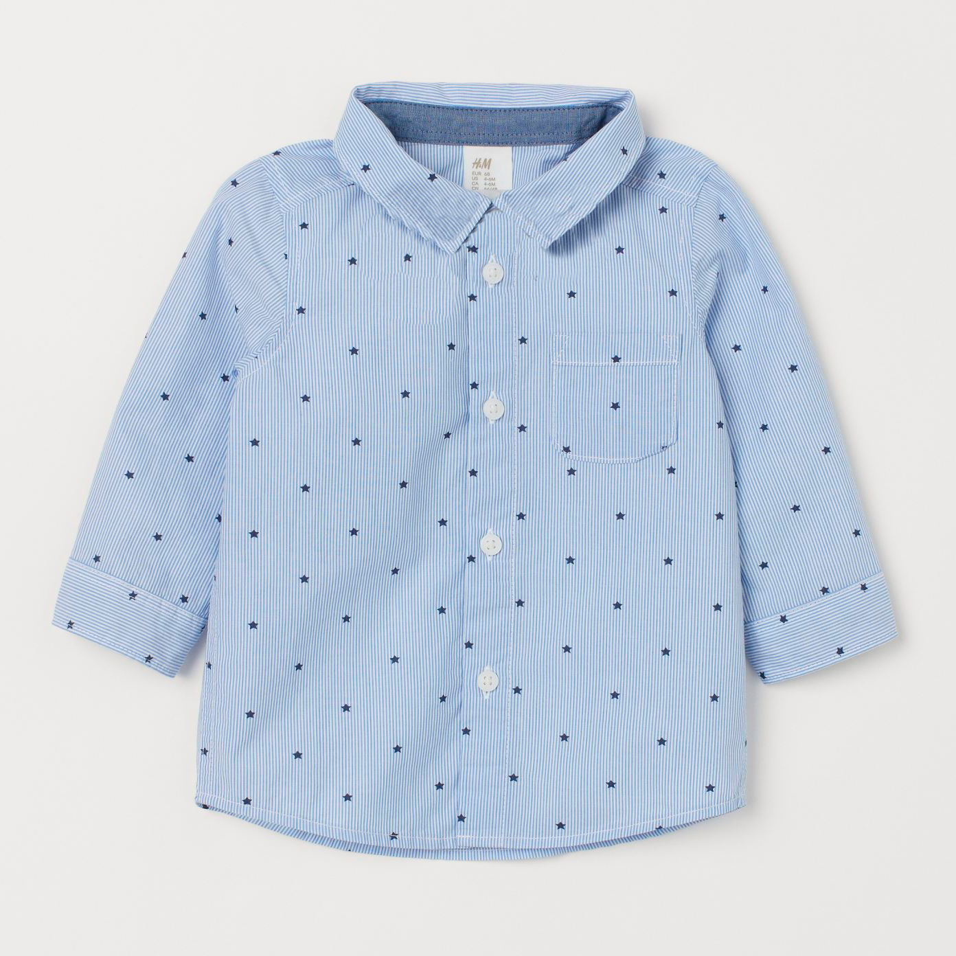 

Рубашка H&M 8286242 74 см Синяя