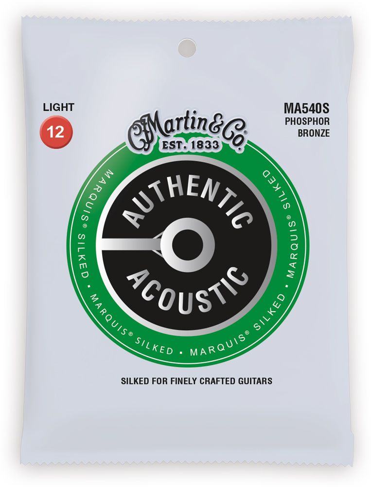 

Струны для гитары MARTIN MA540S Authentic Acoustic Marquis Silked 92/8 Phosphor Bronze Light (12-54)