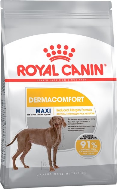

Сухой корм Royal Canin Maxi Dermacomfort для собак склонных к кожным раздражениям и зуду 10 кг (3182550893640)