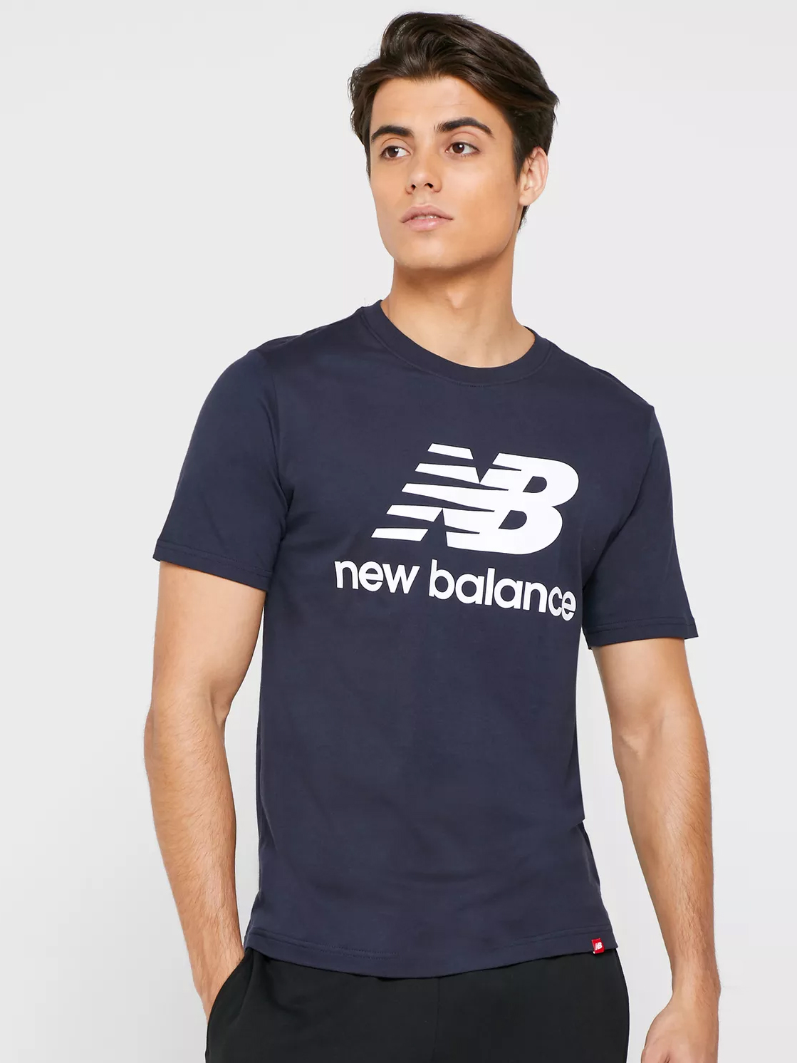 

Футболка New Balance Essentials Stacked Logo MT01575ECL S Синяя