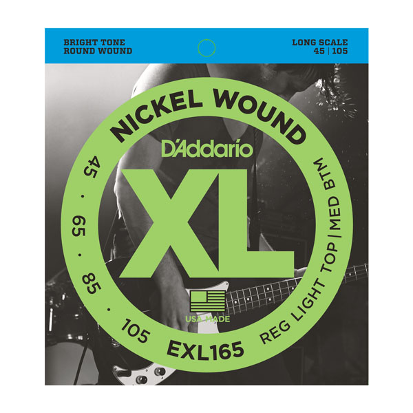 

Струны D`ADDARIO EXL165 XL REG LIGHT TOP / MED BOTTOM 45-105