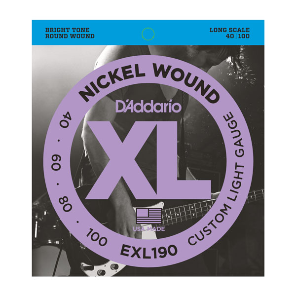 

Струны D`ADDARIO EXL190 XL CUSTOM LIGHT 40-100