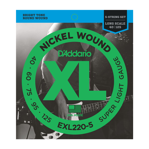 

Струны D`ADDARIO EXL220-5 XL SUPER LIGHT 5 STRING 40-125