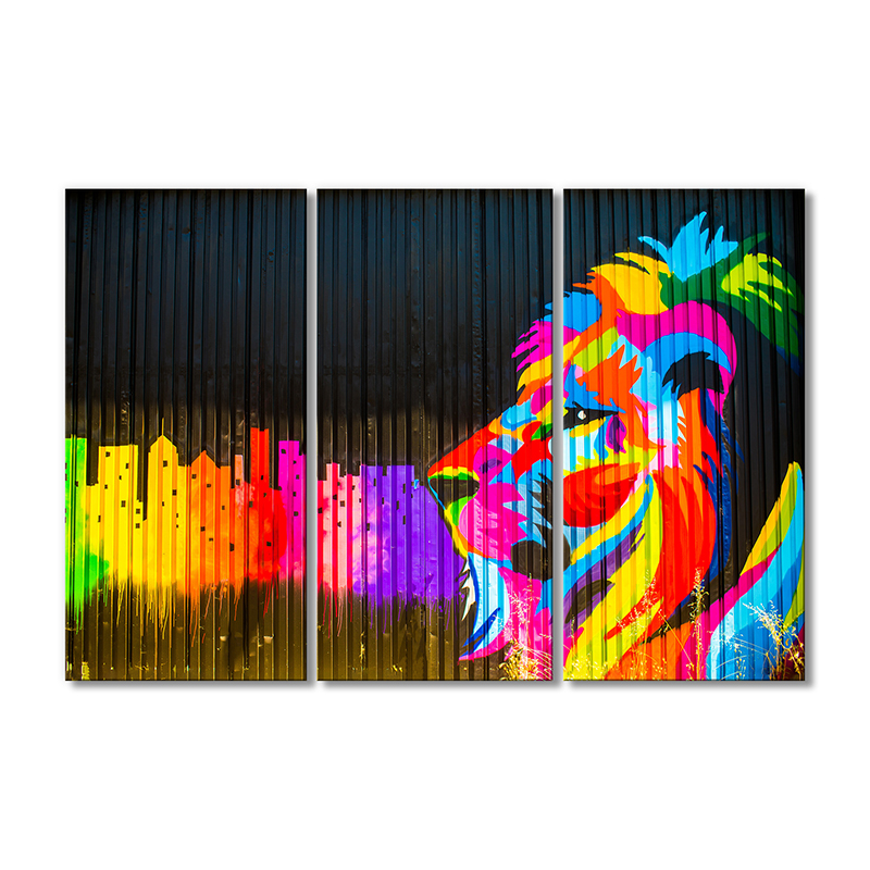 

Модульная картина Artel «Граффити - радужный лев» 3 модуля 50x75 см