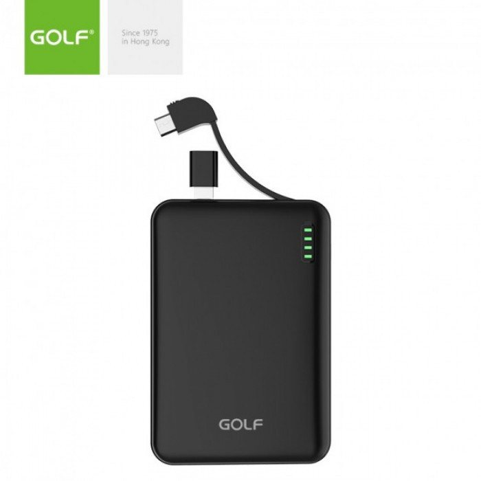 

Внешний аккумулятор Power bank GOLF G73 10000 Mah, Чёрный