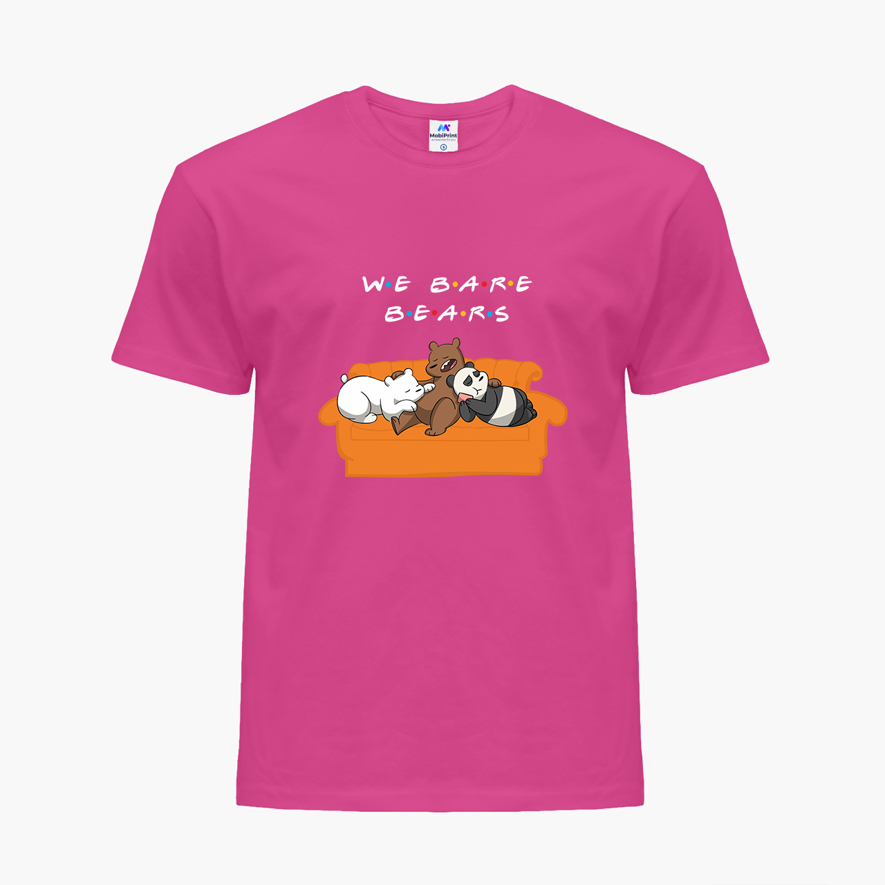 

Детская футболка для девочек Вся правда о медведях (We Bare Bears) (25186-2890-70) 146-152 см Хлопок Темно-розовый
