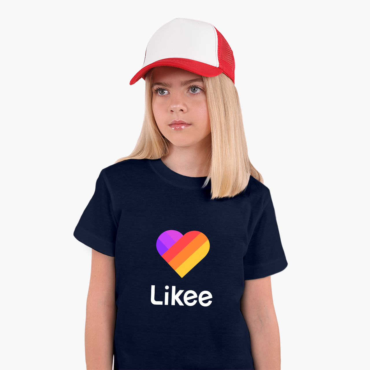 

Детская футболка для девочек Лайк (Likee) (25186-1041-81) 134-140 см Хлопок Темно-синий