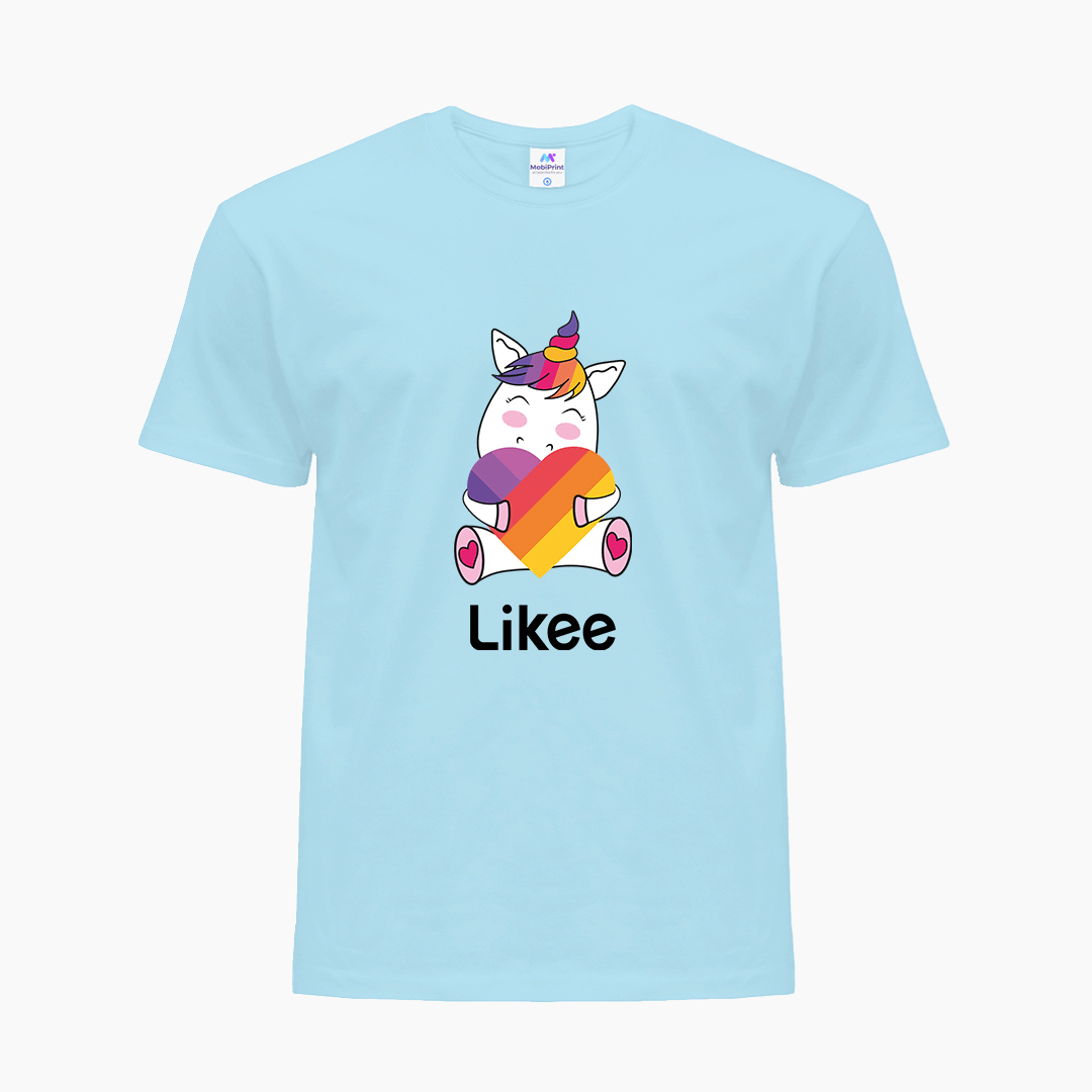 

Детская футболка для девочек Лайк Единорог (Likee Unicorn) (25186-1037-36) 158-164 см Хлопок Голубой