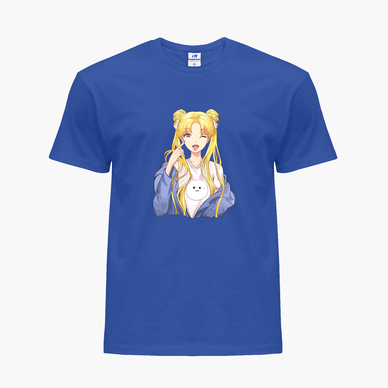

Детская футболка для девочек Сейлор Мун (Sailor Moon) (25186-2925-64) 146-152 см Хлопок Синий