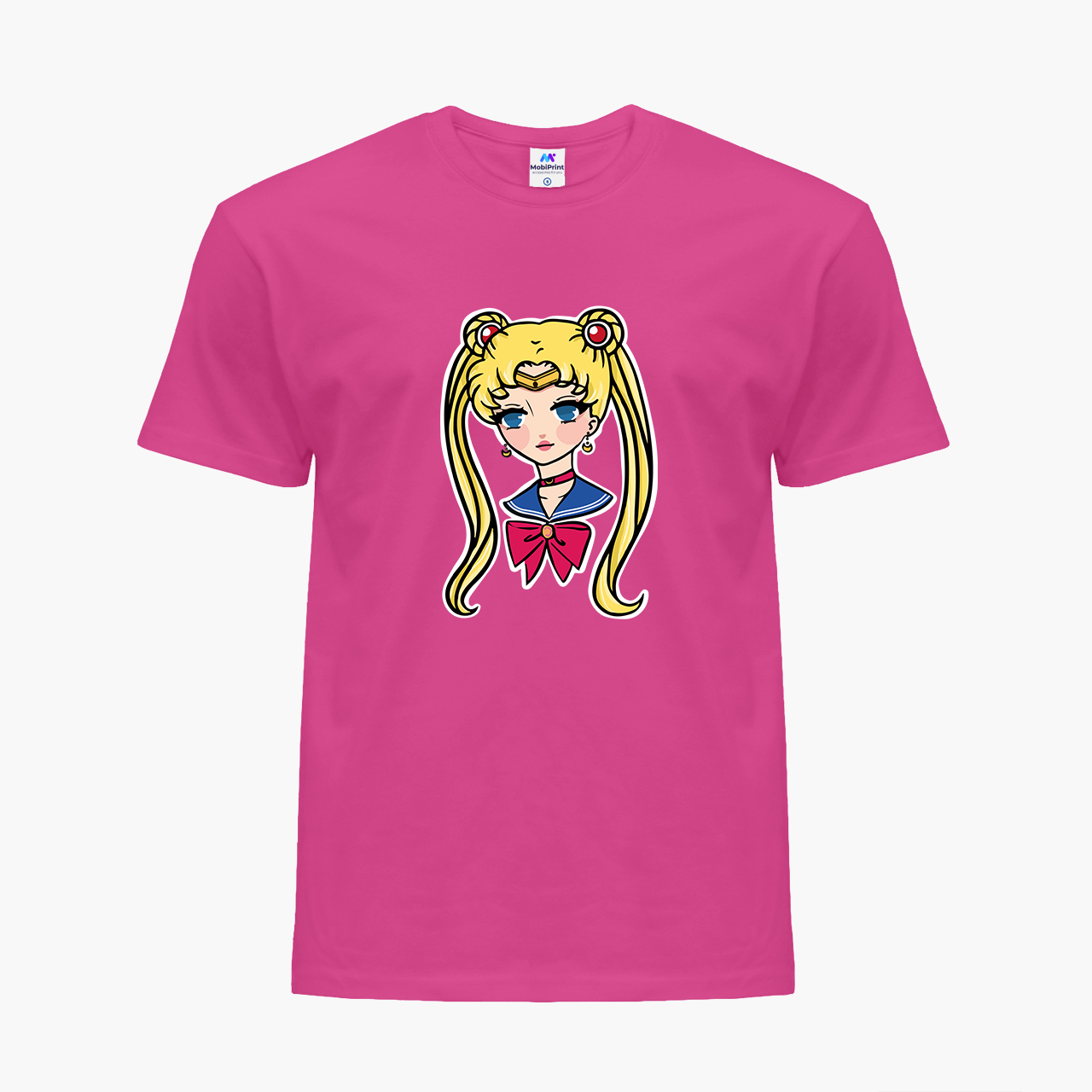 

Детская футболка для девочек Сейлор Мун (Sailor Moon) (25186-2926-67) 104-110 см Хлопок Темно-розовый