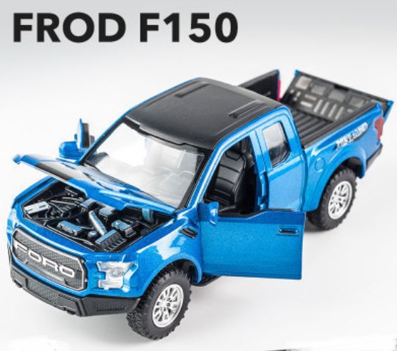 

Модель автомобиля Ford Raptor F150 внедорожник 1:32 синего цвета