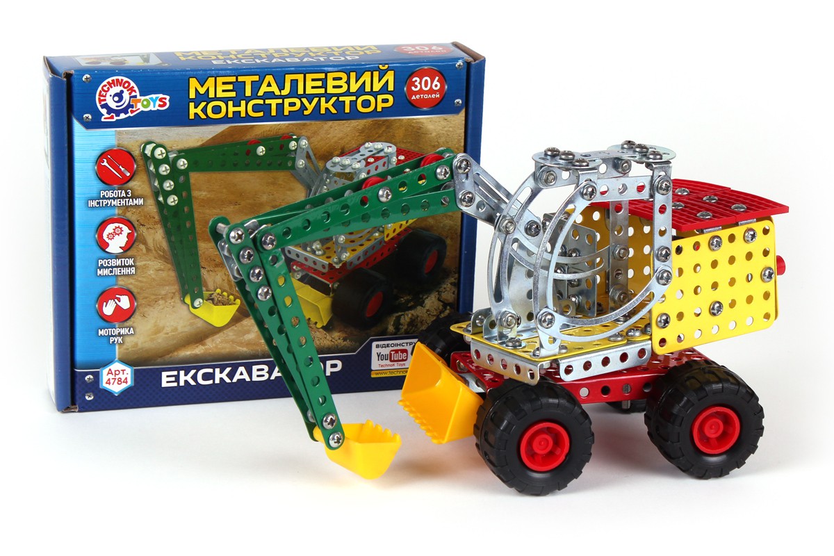 

Конструктор металлический «Экскаватор», 306 деталей(4784)