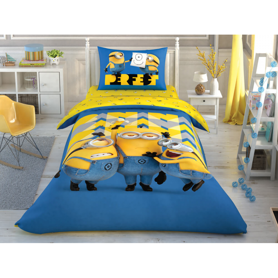 

Постельное белье Tac Disney - Minions Perfect 160*220 подростковый