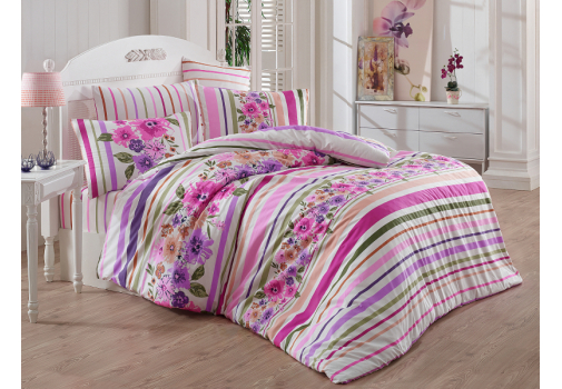 

Постельное бельё Majoli Carolin v2 Lila 200x220 Разноцветный