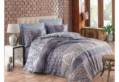 

Постельное бельё Cotton Box Royal Alberta Kahve 200x220 Серо-коричневый