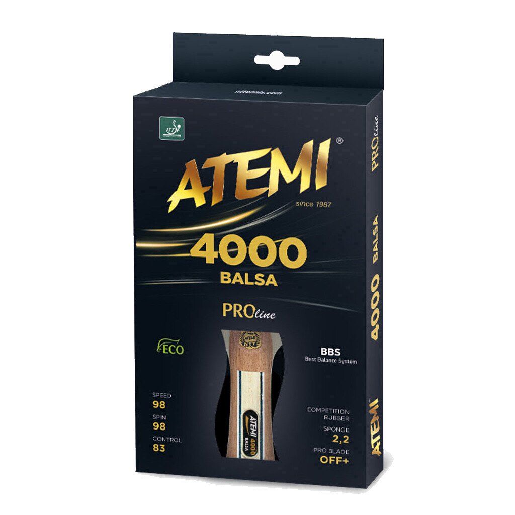 

Ракетка для настольного тенниса Atemi 4000 PRO Balsa ECO-Line