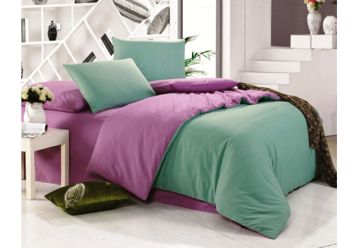 

Постельное бельё Valtery MO-20 200x220 Фиолетово-зеленый
