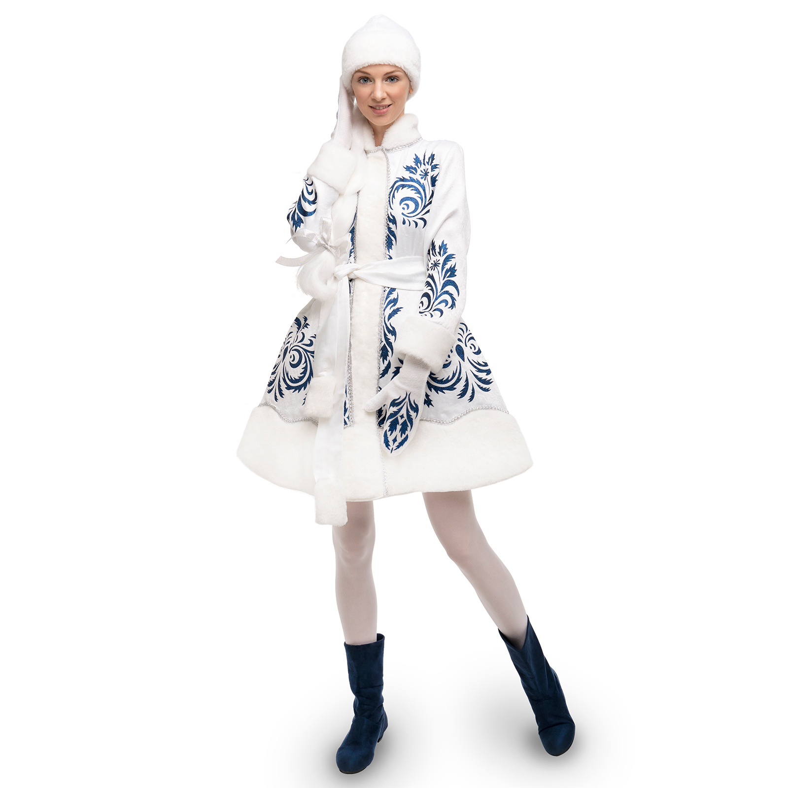 

Костюм Снегурочки Северная Santa Store Белый ML 00162-ML