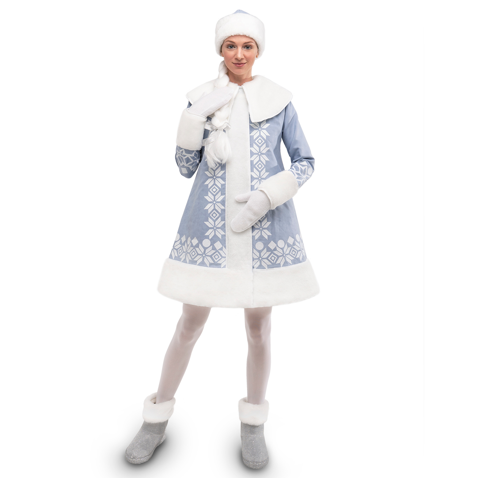 

Костюм Снегурочки Этническая Santa Store Голубой ML 00163-ML