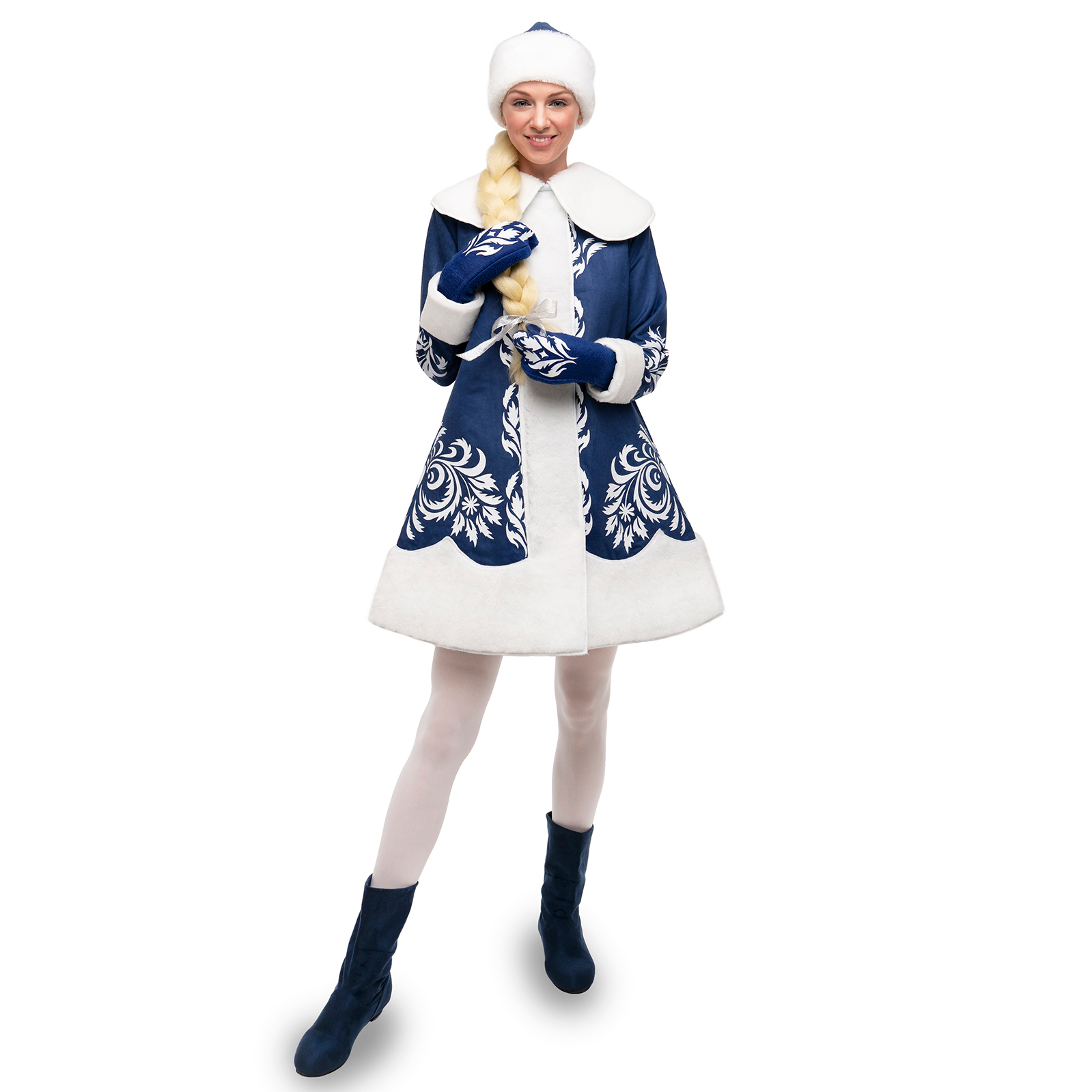 

Костюм Снегурочки Зимушка Santa Store Синий ML 00158-ML