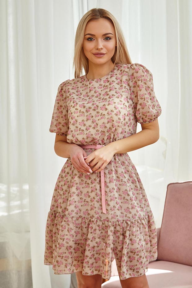 

Женское JADONE FASHION шифоновое платье приталенного силуэта с рукавами фонариками Тесса с ремнем цвет персиковый  (Платье Тесса с ремнем персиковый, Женское JADONE FASHION шифоновое платье приталенного силуэта с рукавами фонариками Тесса с ремнем цвет пе