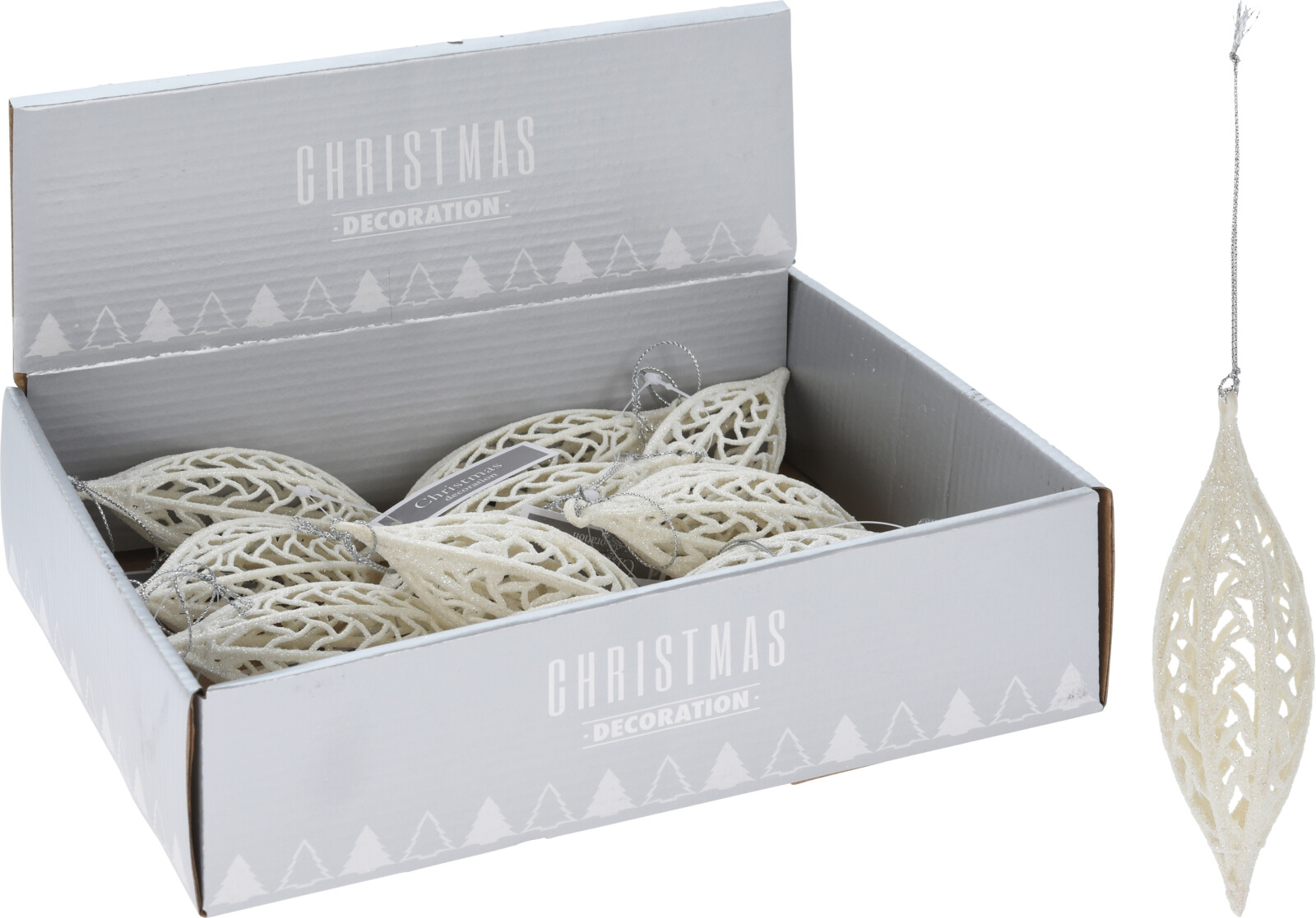 

Набор елочных игрушек Christmas Decoration Сосулька 4х4х13.5 см Белая (CAA129830)