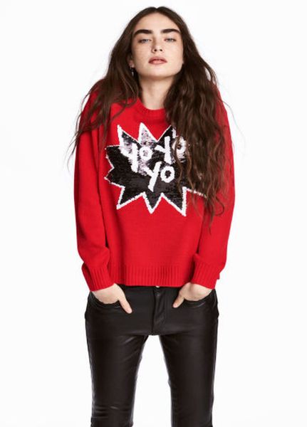 

Свитер H&M L Красный (1099-390)