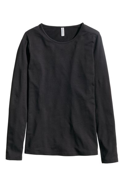 

Лонгслив H&M М чёрный (1084-694)