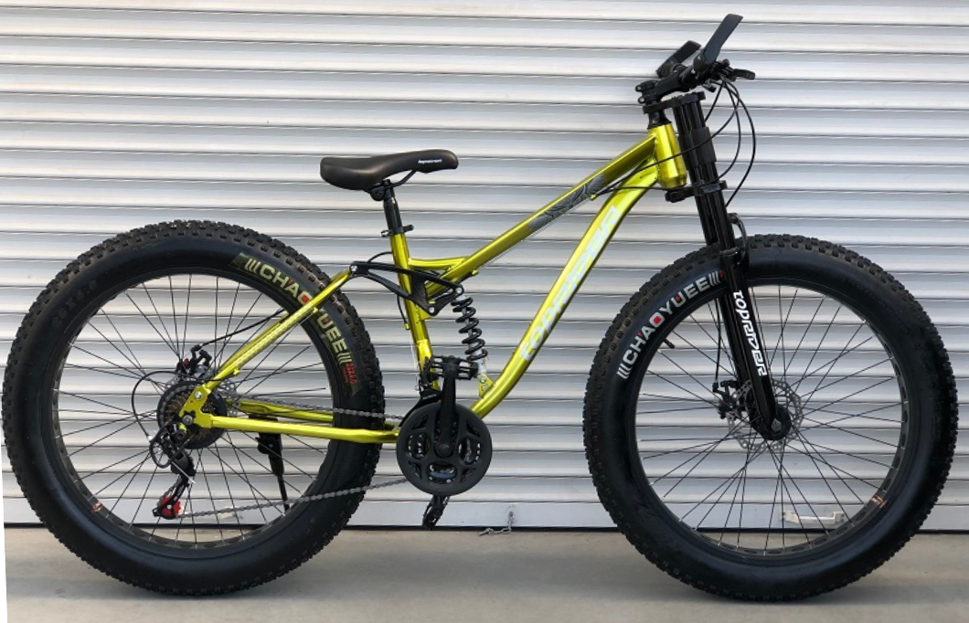 

Двухподвесный горный велосипед фэтбайк fatbike TopRider 620 26 дюймов Хаки