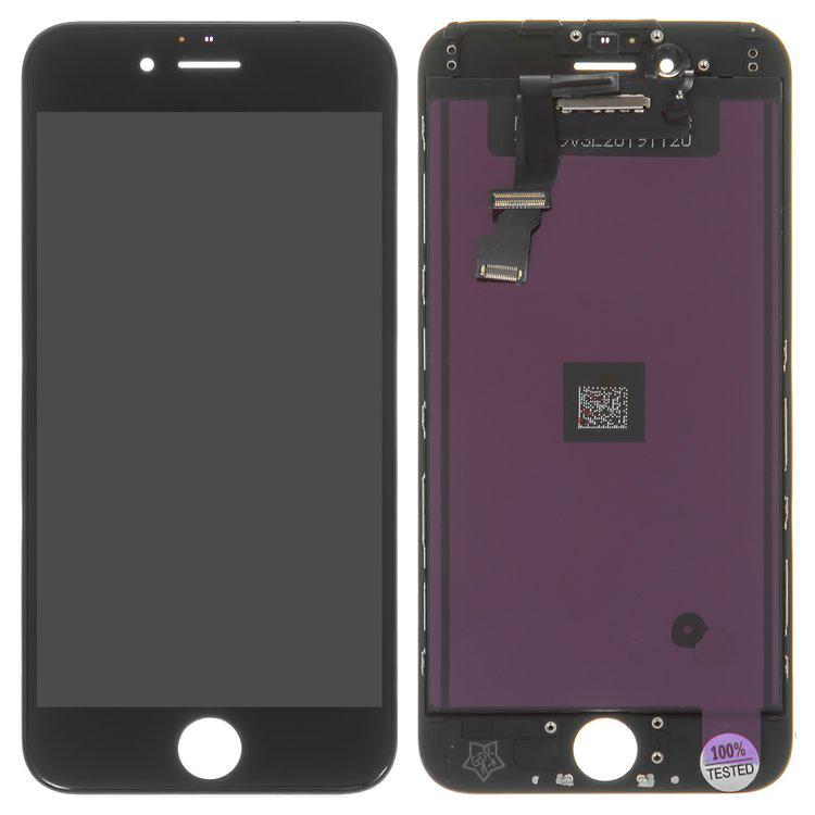 

Дисплей для iPhone 6, чорний, із сенсорним екраном, з рамкою, AAA, Tianma, з пластиками камери та давача наближення