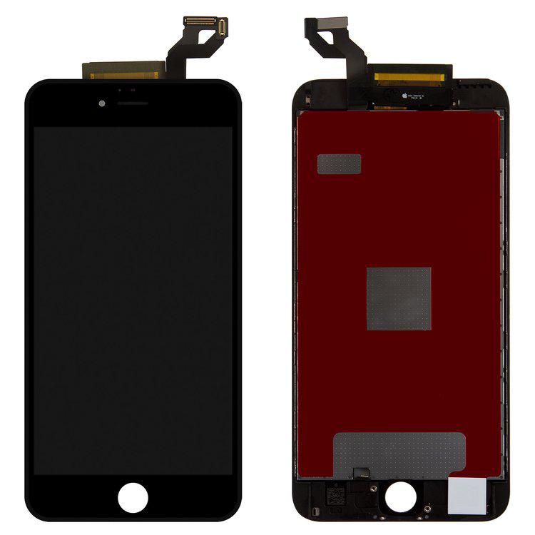 

Дисплей для iPhone 6S Plus, чорний, із сенсорним екраном, з рамкою, PRC
