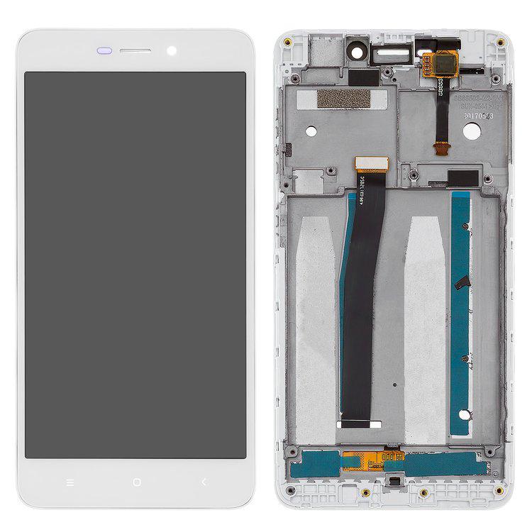 

Дисплей для Xiaomi Redmi 4A, білий, із сенсорним екраном, з рамкою, Original (PRC), Self-welded, 2016117