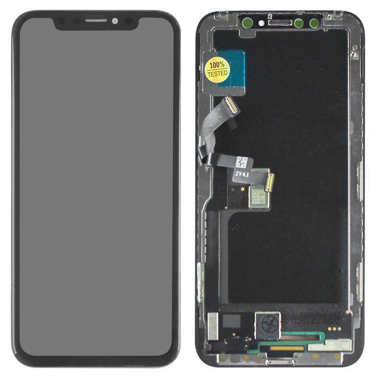 

Дисплей для iPhone X, чорний, із сенсорним екраном, з рамкою, (OLED), Сopy, AA, GX OEM hard