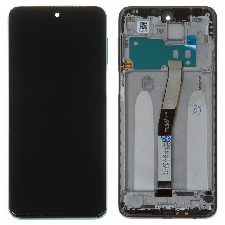 

Дисплей для Xiaomi Redmi Note 9 Pro, Redmi Note 9S, зелений, із сенсорним екраном, з рамкою, Original (PRC), M2003J6B2G, M2003J6A1G