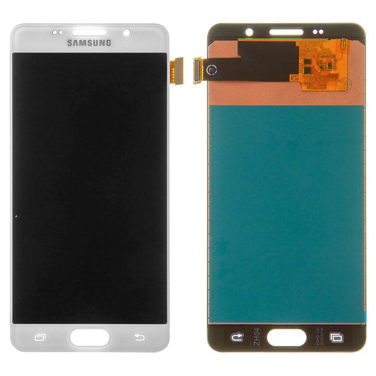 

Дисплей для Samsung A510 Galaxy A5 (2016), білий, із сенсорним екраном, з регулюванням яскравості, (TFT), Best copy, Сopy