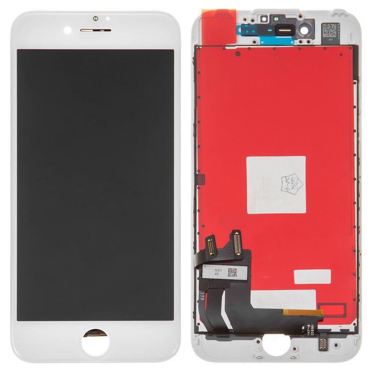 

Дисплей для iPhone 7, білий, із сенсорним екраном, з рамкою, AAA, Tianma, з пластиками камери та давача наближення