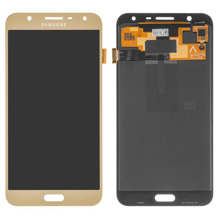

Дисплей для Samsung J701 Galaxy J7 Neo, золотистий, із сенсорним екраном, оригінал (переклеєне скло)