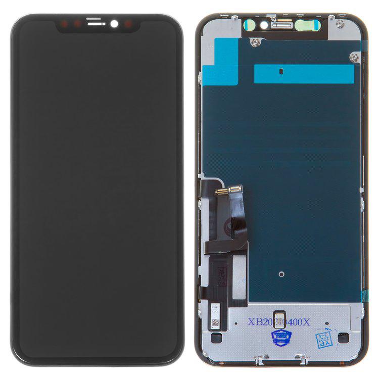 

Дисплей для iPhone 11, чорний, із сенсорним екраном, з рамкою, PRC, NEW
