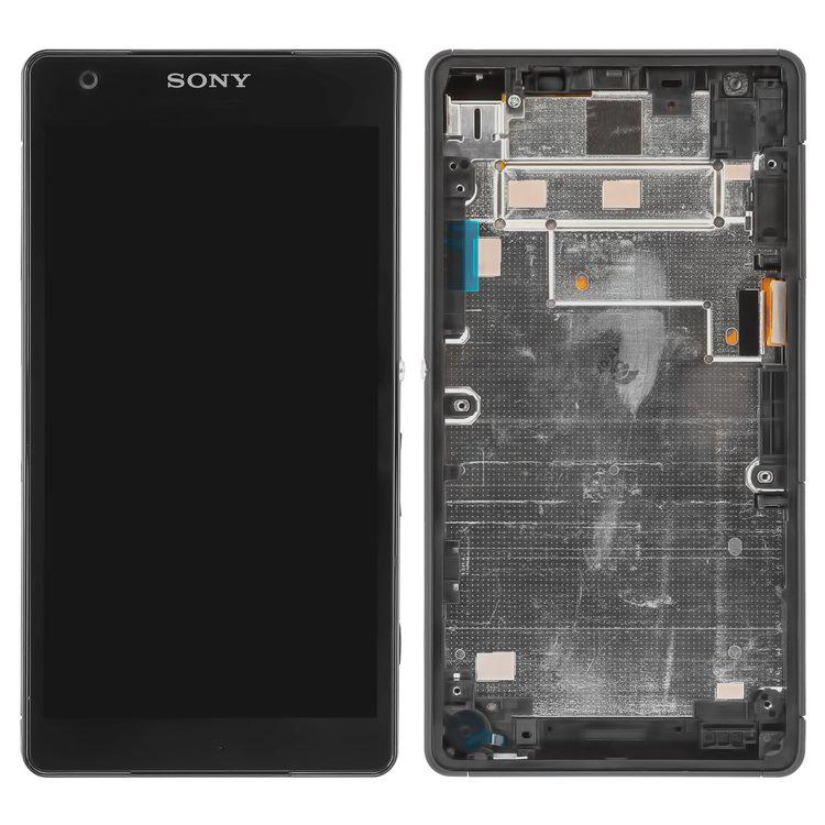 

Дисплей для Sony D6563 Xperia Z2a, чорний, із сенсорним екраном, з рамкою