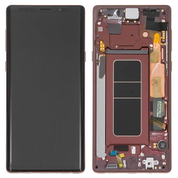 

Дисплей для Samsung N960 Galaxy Note 9, коричневий, золотистий, бронзовий, із сенсорним екраном, з рамкою, Original, сервісне опаковання, metallic Copper, original glass, #GH97-22269D