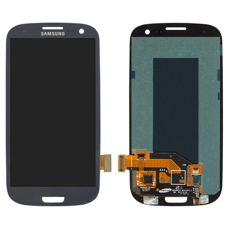 

Дисплей для Samsung I747 Galaxy S3, I9300 Galaxy S3, I9300i Galaxy S3 Duos, I9301 Galaxy S3 Neo, I9305 Galaxy S3, R530, синій, із сенсорним екраном, оригінал (переклеєне скло)